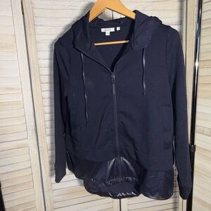Chico's Navy Hooded Utility Jacket